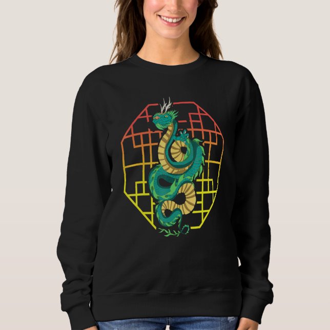 Fantasy Creature Mythic Animal Asia Culture Chin Sweatshirt (Vorderseite)
