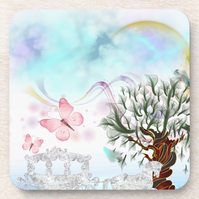 Fantasy Crystal Horriage Getränkeuntersetzer (Vorderseite)