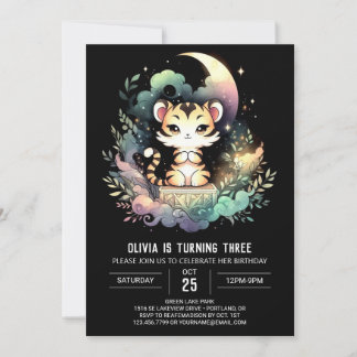 Fantasy Custom Tiger Geburtstag Einladung