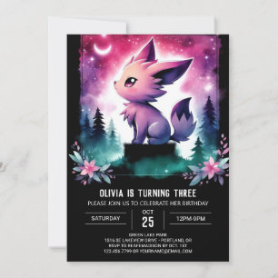 Fantasy Custom Wolf Geburtstag Einladung