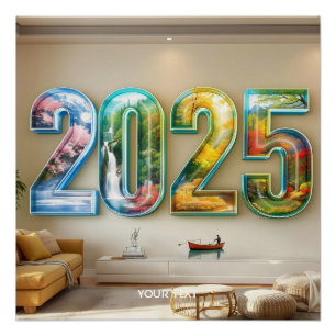 Fantasy Cute 2025 Vier Zahlen Poster