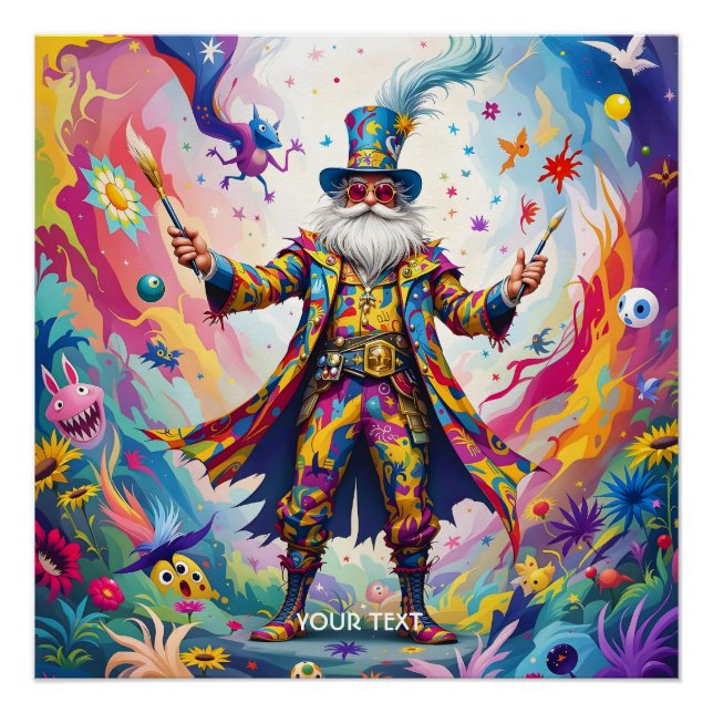 Fantasy Cute Abstract Vibrant Painter Poster (Vorderseite)
