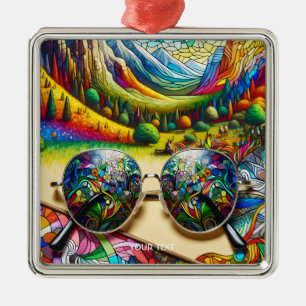 Fantasy Cute Bleiglas Sonnenbrille Ornament Aus Metall
