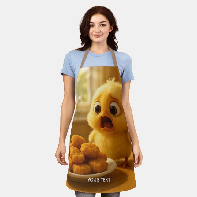 Fantasy Cute Chicken Nuggets Baby Schürze (Getragen)