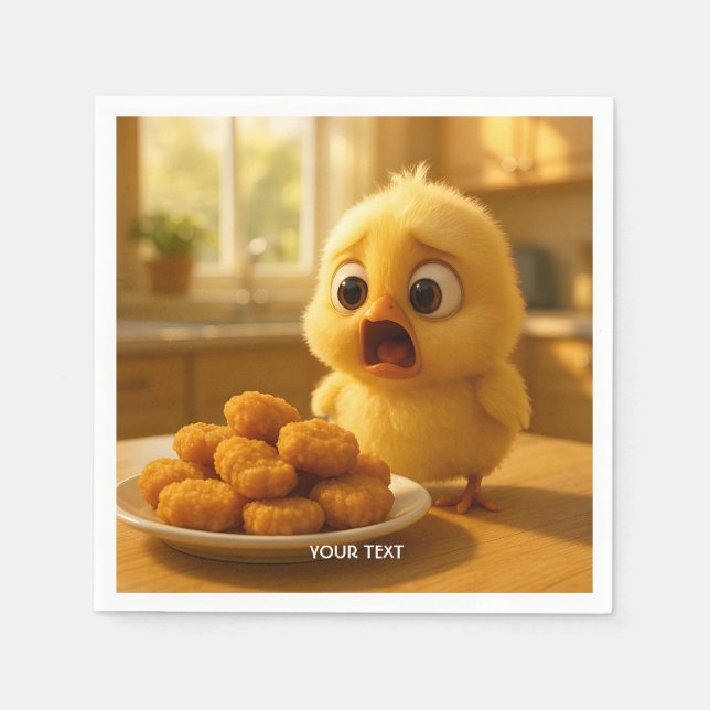 Fantasy Cute Chicken Nuggets Baby Serviette (Vorderseite)