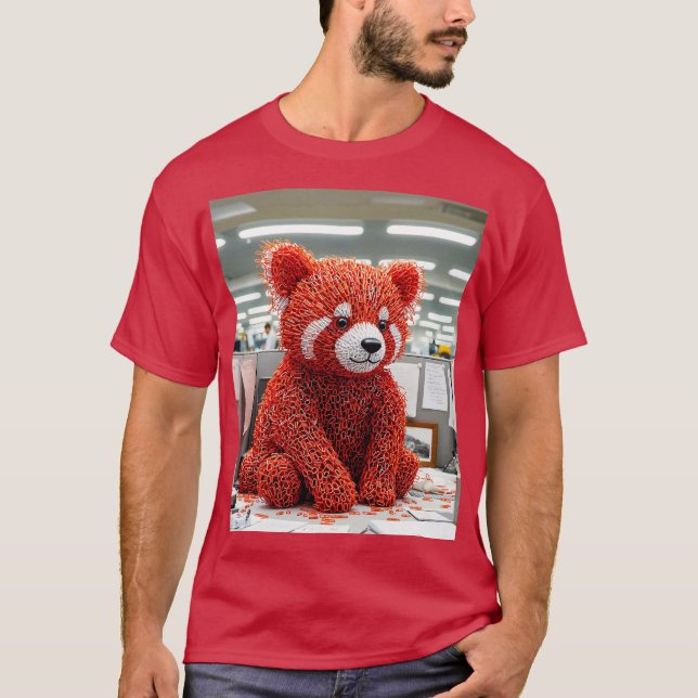 Fantasy Cute Paper Clip Bear T-Shirt (Vorderseite)