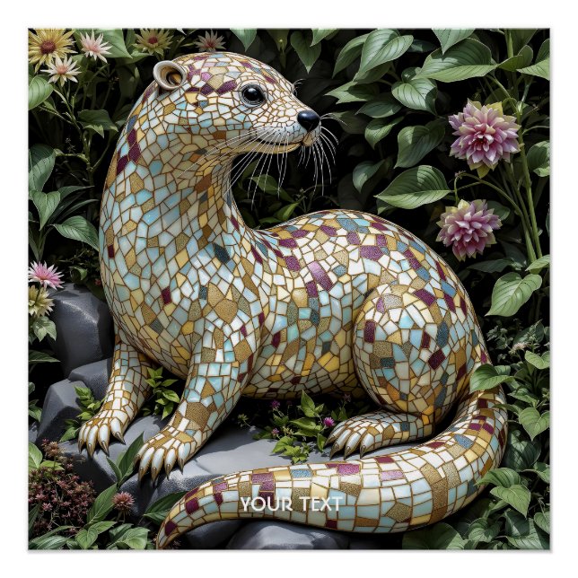 Fantasy Cute Playful Otter Sculpture Poster (Vorderseite)