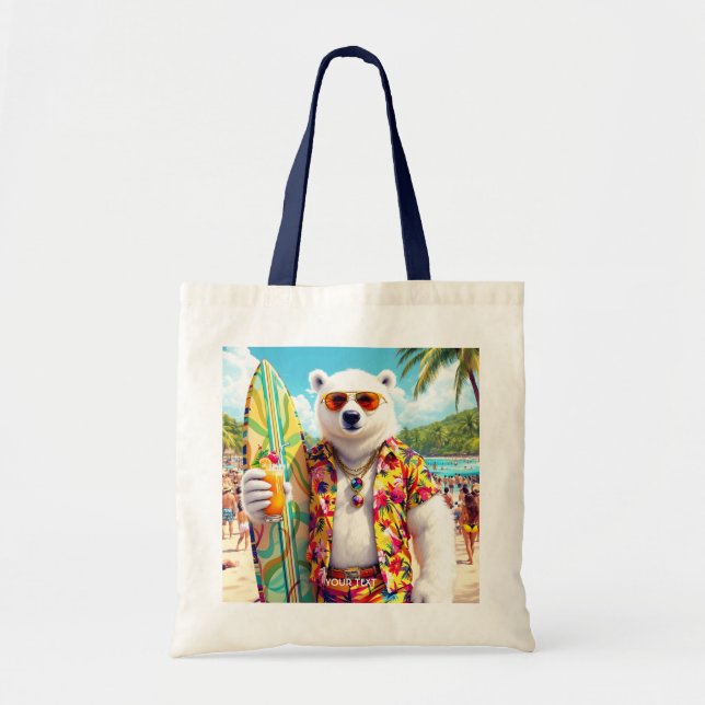 Fantasy Cute Polar Bear Beach Tragetasche (Vorne)