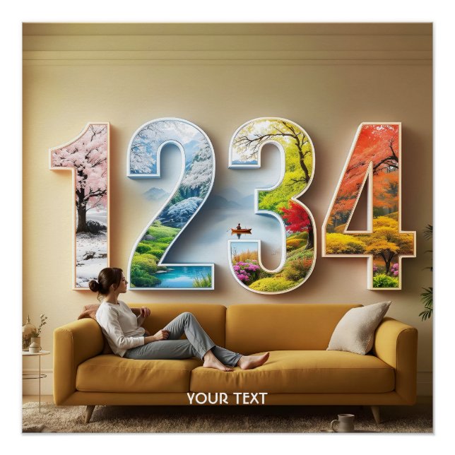 Fantasy Cute Season Four Numbers Poster (Vorderseite)