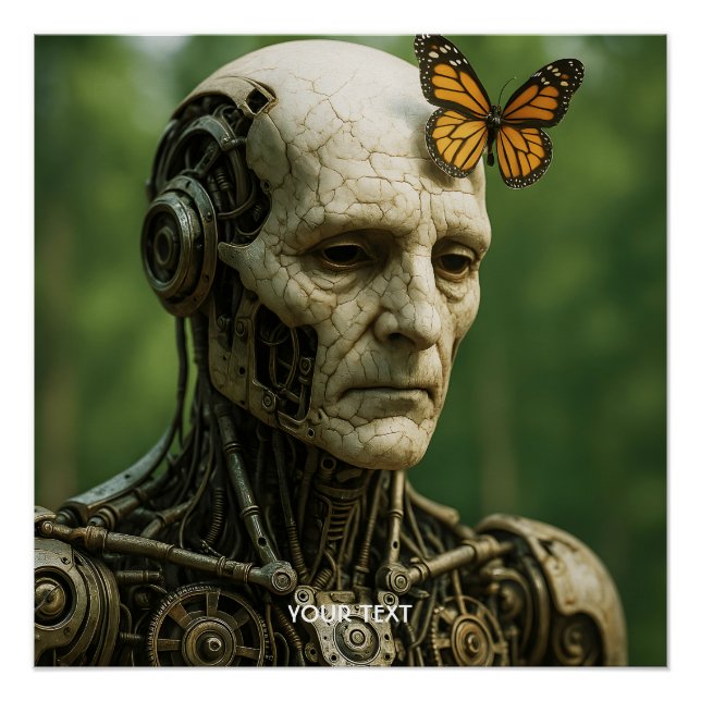 Fantasy Cute Surrealism Butterfly Face Poster (Vorderseite)