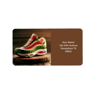 Fantasy Cute Wassermelone Sport Schuhe Adressaufkleber