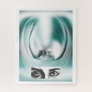 Fantasy Dame and eyes art Puzzle