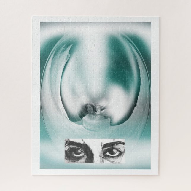 Fantasy Dame and eyes art Puzzle (Vertikal)