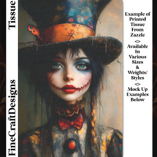 Fantasy Dark Gothic Alice Porträt DW5B Decoupage Seidenpapier