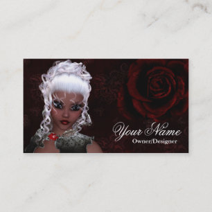 Fantasy Dark Skin Dark Gothic Style Business Card Visitenkarte