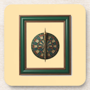 Fantasy-Dartboard mit futuristischem Dart Getränkeuntersetzer