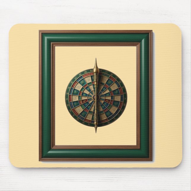 Fantasy-Dartboard mit futuristischem Dart Mousepad (Vorne)
