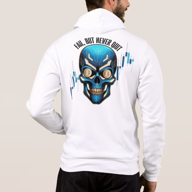 Fantasy Design | Crypto Btc | Motivation | Blau Hoodie (Rückseite)