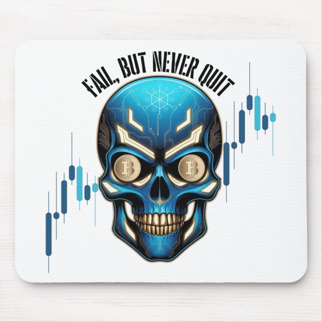 Fantasy Design | Crypto Btc | Motivation | Blue Mousepad (Vorne)