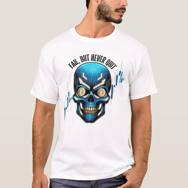 Fantasy Design | Crypto Btc | Motivation | Blue T-Shirt (Vorderseite)