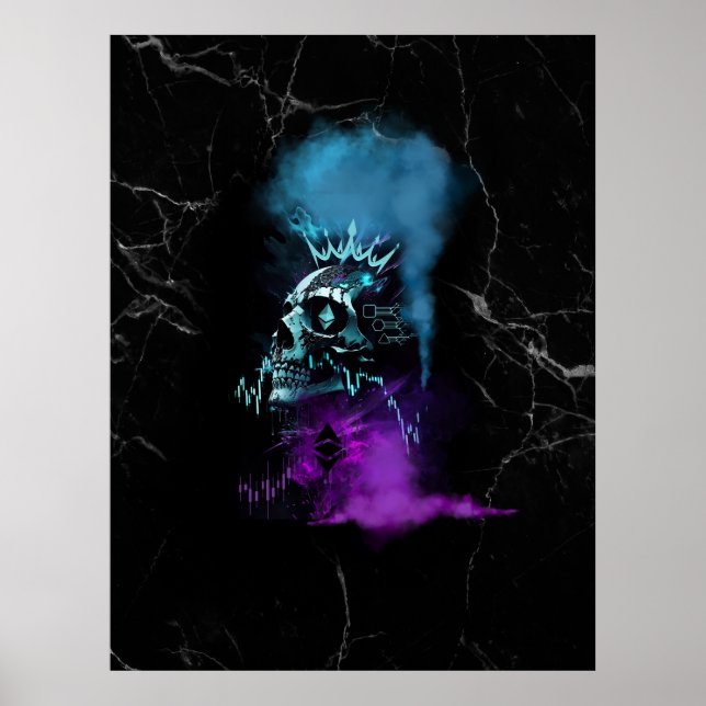 Fantasy Design | Cryptocurrency | Ethereum Marble Poster (Vorne)