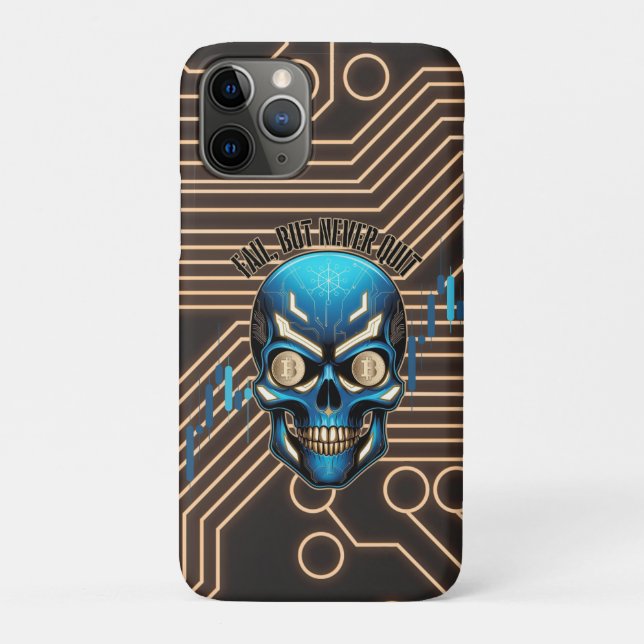 Fantasy-Design | Krypto-Btc | Motivation | Blau Case-Mate iPhone Hülle (Rückseite)