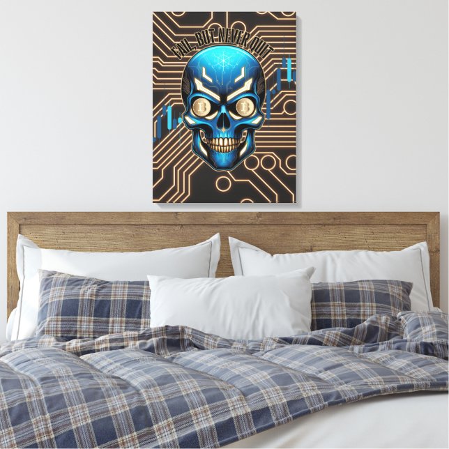 Fantasy-Design | Krypto Btc | Motivation | Blau Leinwanddruck (Insitu (Schlafzimmer))