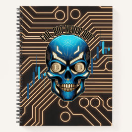 Fantasy-Design | Krypto-Btc | Motivation | Blau Notizbuch