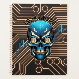 Fantasy-Design Krypto-Btc Motivation Blau Planer