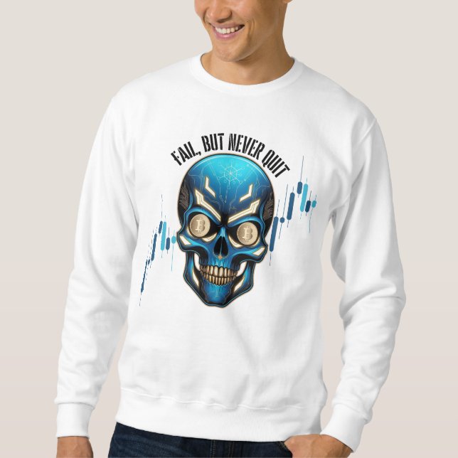 Fantasy-Design | Krypto-Btc | Motivation | Blau Sweatshirt (Vorderseite)