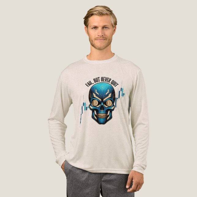 Fantasy-Design | Krypto Btc | Motivation | Blau Tri-Blend Shirt (Volle Vorderseite)