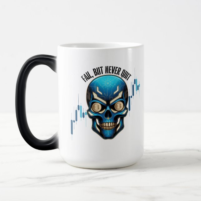 Fantasy-Design | Krypto Btc | Motivation | Blau Verwandlungstasse (Links)