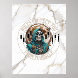 Fantasy Design Marble | Grim Reaper | Motivation Poster