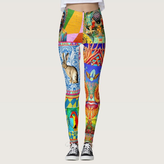 FANTASY DESIGNER COLLAGE LEGGINGS (Vorderseite)