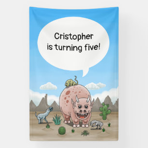 Fantasy-Dinosaurien-Geburtstag Banner