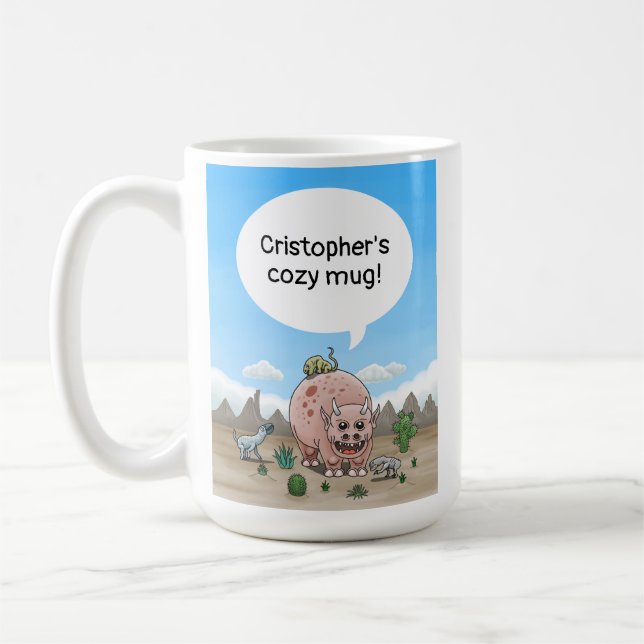 Fantasy Dinosaurier Kaffeetasse (Links)
