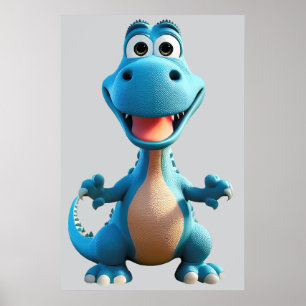 Fantasy Dinosaurier Poster