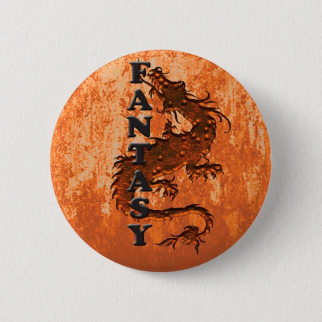 FANTASY-Drache Button (Vorderseite)