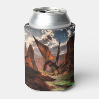 Fantasy-Drache in den Bergen Dosenkühler