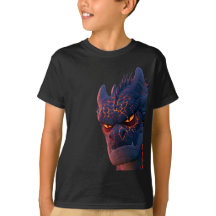 Fantasy-Drachen-Gesicht Kinder T-Shirt | Cooler Dr