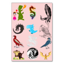 Fantasy-Drachen-Tischkarten | Magische Hochzeit