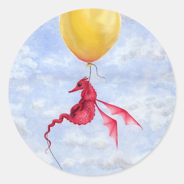 Fantasy Dragon Art Stickers - Up in Air (Vorderseite)