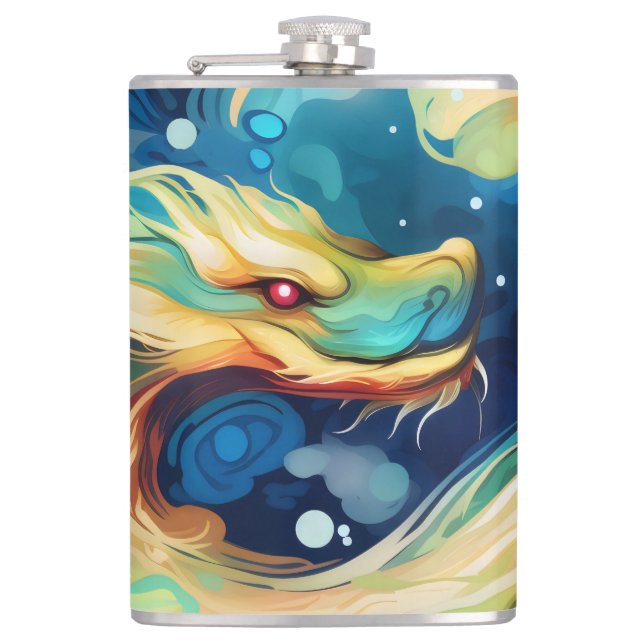 Fantasy Dragon Dream Animal 12 Flachmann (Vorderseite)