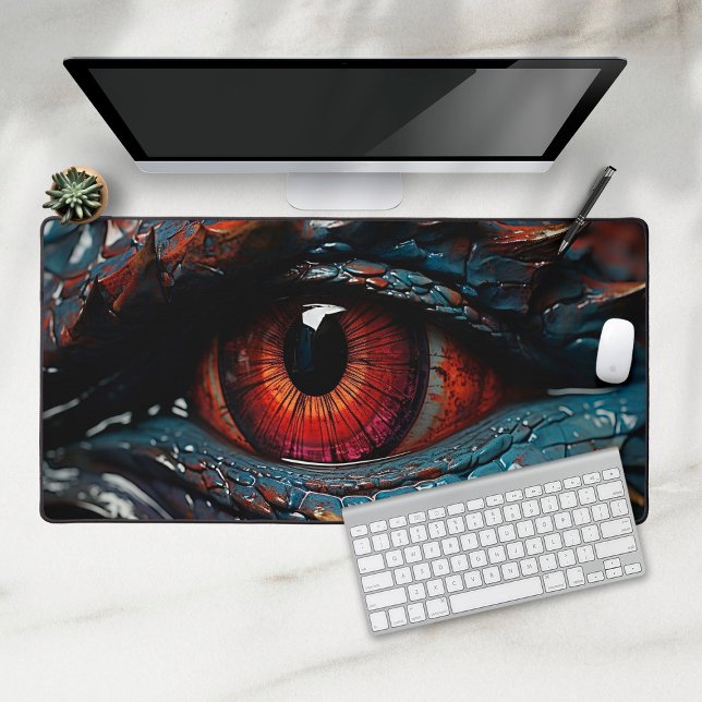 Fantasy Dragon Eye Gamer Schreibtischunterlage (Desk mat for gamer. Fantasy dragon eye.)