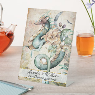 Fantasy Dragon Fairytale Wedding Sockelschild