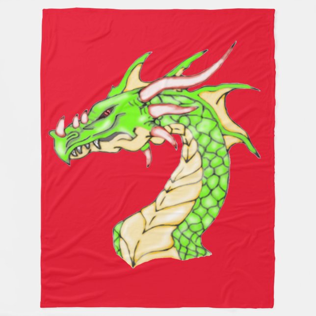 Fantasy Dragon Fleece Blanket (Vorderseite)
