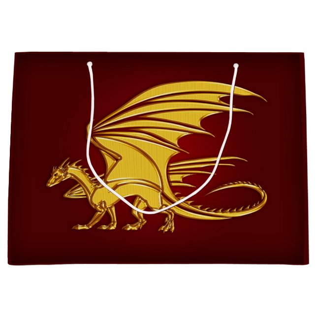 Fantasy Dragon Geschenktasche Große Geschenktüte (Vorderseite)