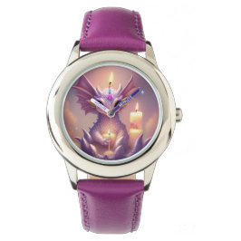 Fantasy Dragon mit Birthday Candles Armbanduhr