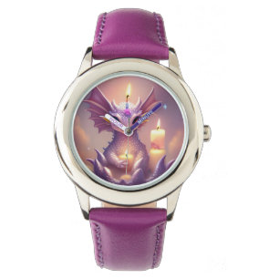 Fantasy Dragon mit Birthday Candles Armbanduhr