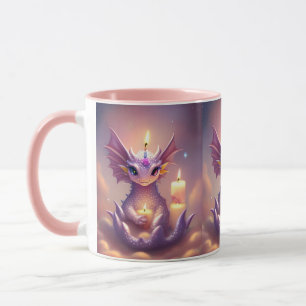 Fantasy Dragon mit Birthday Candles Tasse